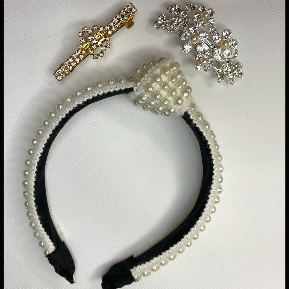Pearl Headband and 2 Hair Pins